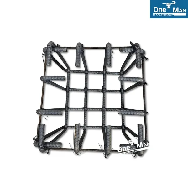 ฟุตติ้งสำเร็จรูป 30x30x30 ซม. ช่อง 3+3 เหล็ก 12 มม. ข้ออ้อย SD40 รัดรอบRB6
